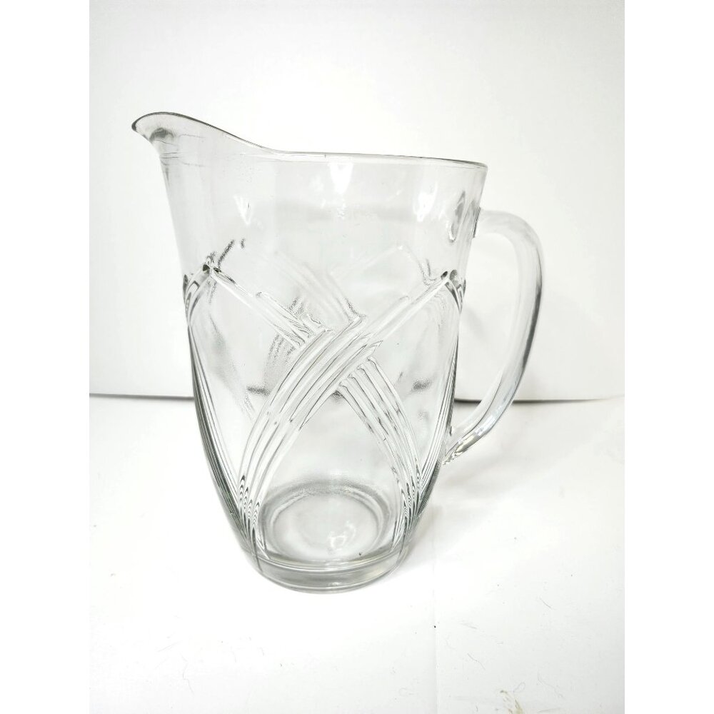 ANCHOR HOCKING CROSSING SWIRLS  LARGE PITCHER
